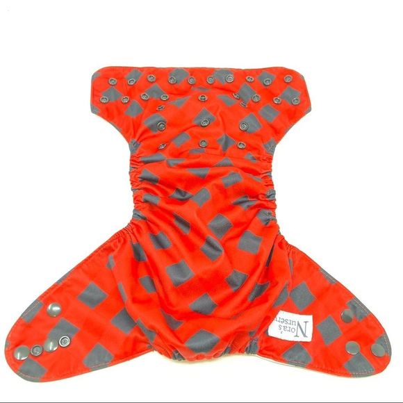 Cloth Diaper Red Buffalo Plaid - Picture 4 of 7